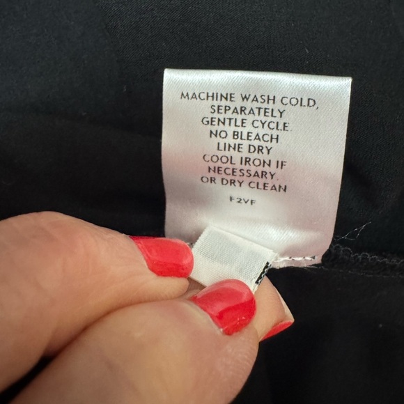 Eileen Fisher Cap Sleeve V-Neck Stretch Jersey Dress - Black - Size XL - Picture 6 of 8